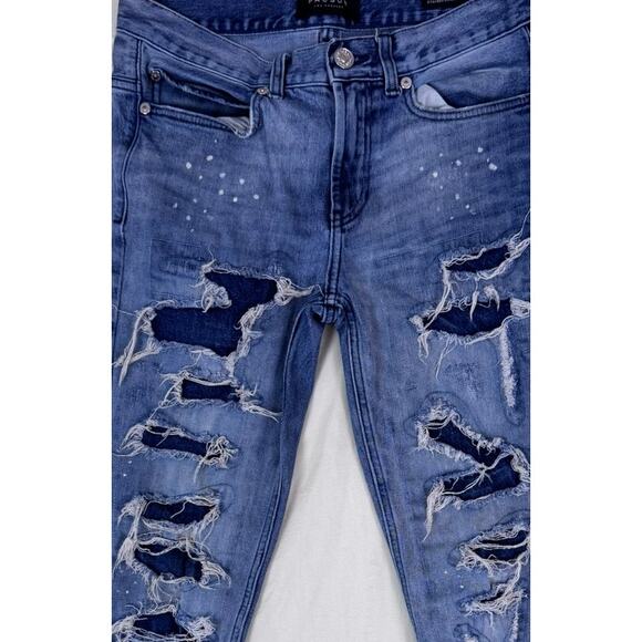 PacSun Distressed Stacked Skinny Jeans Mens 29 x 30 - Picture 3 of 9